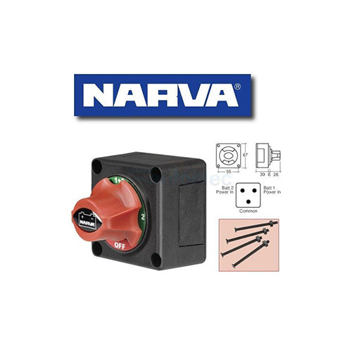 NARVA BATTERY MASTER SWITCH 4 WAY BOAT MARINE CARAVAN DUAL SYSTEM ISOLATOR NEW 61084BL  Superstart Batteries.