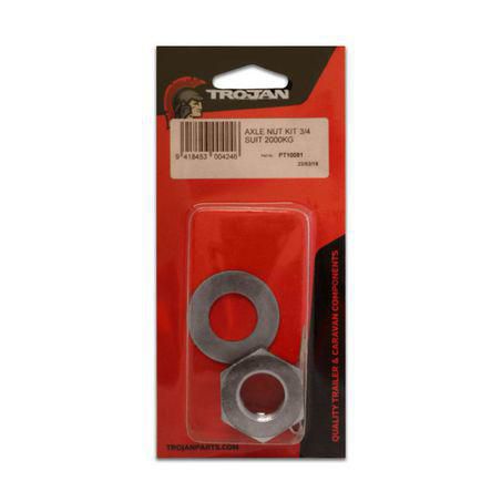 TPT10081 - Trojan Axle Nut & Washer Kit - 2000kg