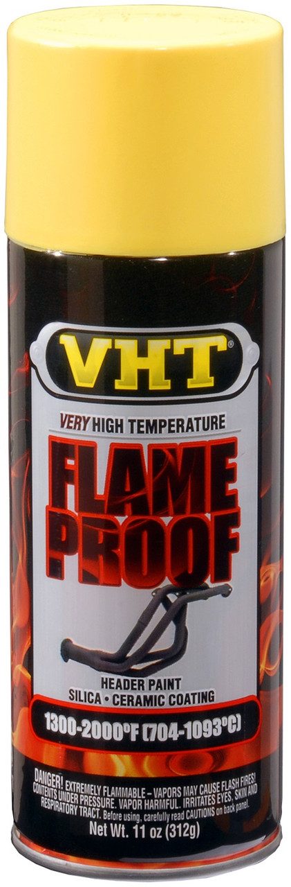 VHT Flameproof Paint Flat Yellow 325ml - SP108 - Superstart Batteries