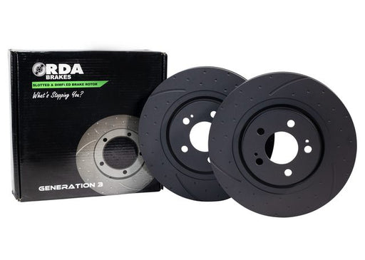 RDA Brakes Slotted & Dimpled Disc Brake Rotor Pair RDA7673D TOYOTA LANDCRUISER - Superstart Batteries