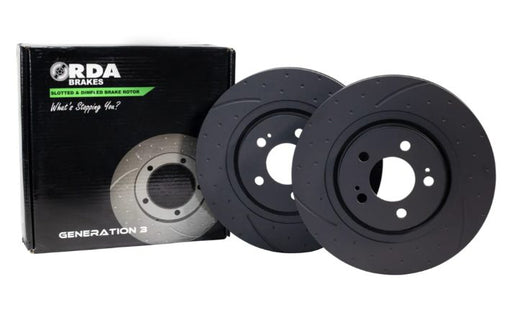 RDA Brakes Slotted & Dimpled Disc Brake Rotor Pair RDA7660D NISSAN NAVARA PATHFINDER - Superstart Batteries