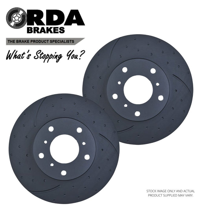 RDA Brakes Slotted & Dimpled Disc Brake Rotor Pair RDA8082D TOYOTA LANDCRUISER - Superstart Batteries