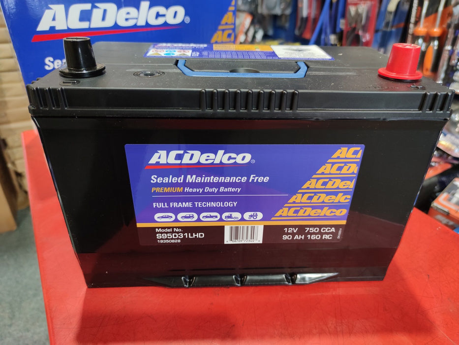 ACDelco S95D31LHD 90Ah 750 CCA N70ZZL AD95D31L Kia Hyundai Isuzu Holde ...
