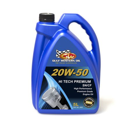 30527 - GULF WESTERN HI-TECH PREMIUM 20W-50 ENGINE OIL - 5L - Superstart Batteries