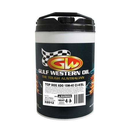 32012 - GULF WESTERN TOP DOG XDO 15W/40 ENGINE OIL - Superstart Batteries