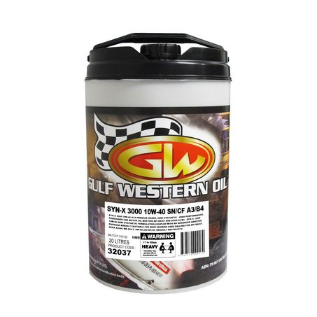 Gulf Western SYN-X 3000 10W40 Engine Oil (32037) | Premium Synthetic Motor Oil - Superstart Batteries