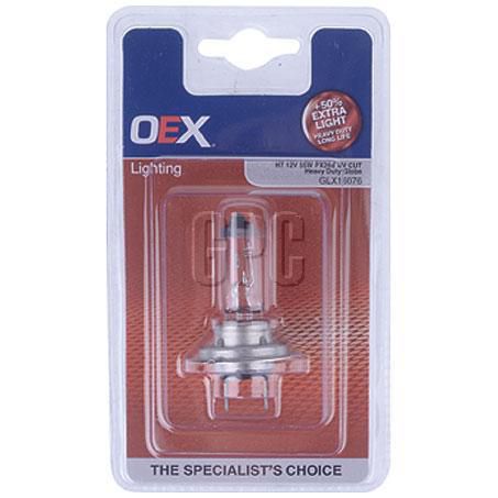 OEX H7 Headlight Bulb 12V 55W Heavy Duty +50 single pack - GLX16076 - Superstart Batteries