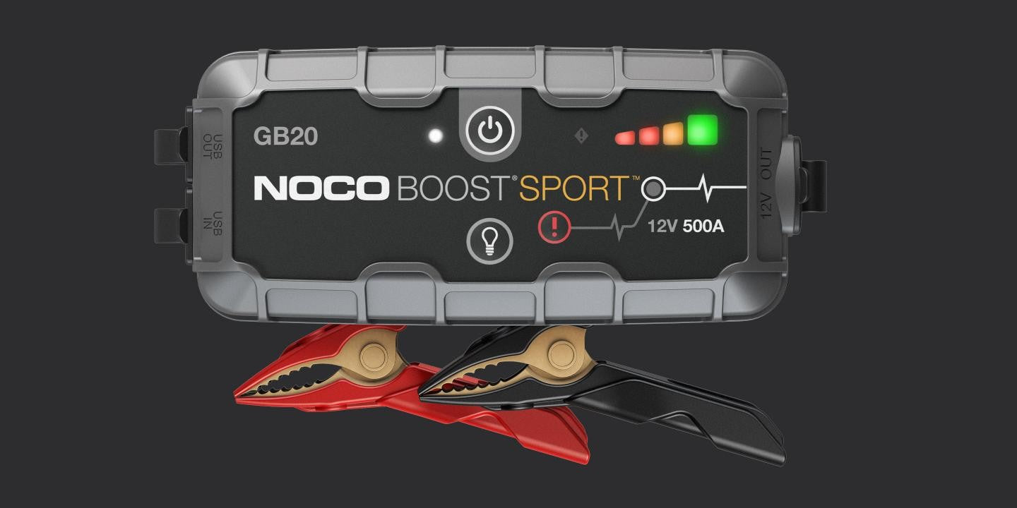 NOCO GB20 BOOST SPORT 500A ULTRA SAFE LITHIUM JUMP STARTER