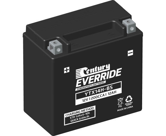 Century YTX14H-BS Hi Performance AGM Battery 200CCA 12AH - Superstart Batteries