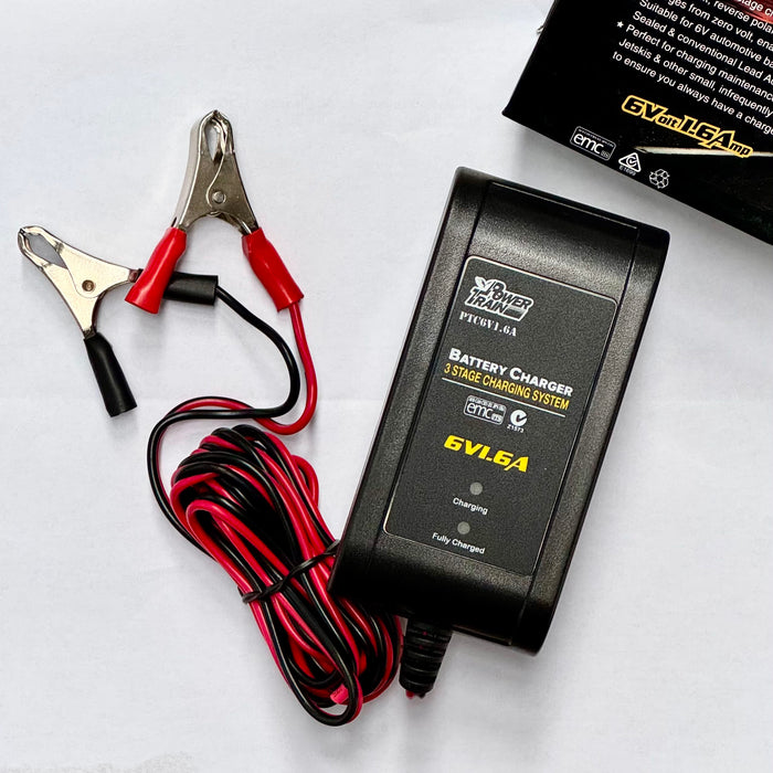 Powertrain PTC6V1.6A Smart Battery Charger - 6V 1.6A