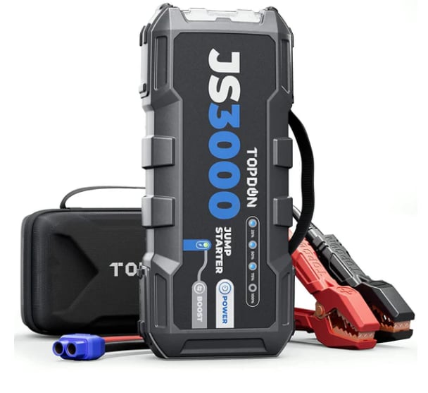 TOPDON JS3000 Jump Starter 3000A, Power Bank 2500A Peak - Superstart Batteries