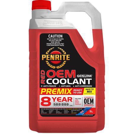 Penrite OEM-Approved Red Premix Coolant 5L - COOLREDPMX005 - Superstart Batteries