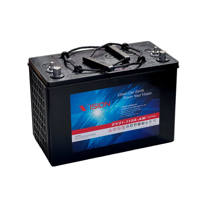 Vision EV31-115A-AM Deep Cycle SLA AGM Battery - 12V 115Ah