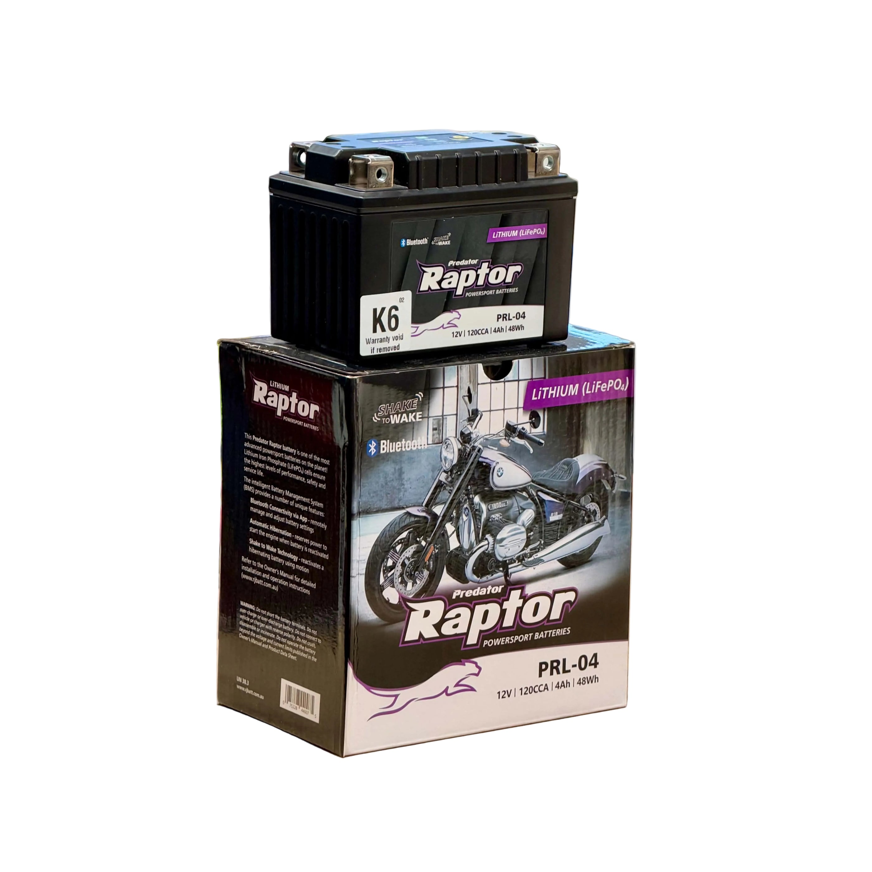 Predator Raptor PRL-04 LifePo4 Motorcycle Battery - 120CCA 4Ah ...
