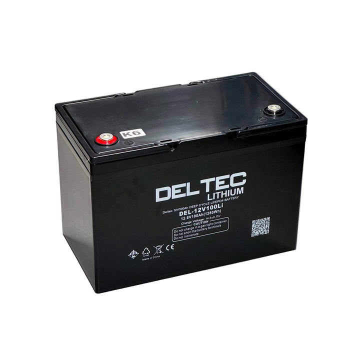 Deltec DEL-12V100Li Deep Cycle LifePo4 Lithium Battery - 12V 100Ah - Superstart Batteries