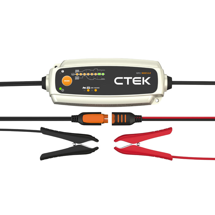 CTEK MXS 5.0 Smart Battery Charger & Maintainer - 12V 5A - Superstart Batteries