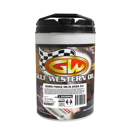 62007 - GULF WESTERN EURO FORCE SYNTHETIC 5W-30 ENGINE OIL - 20L