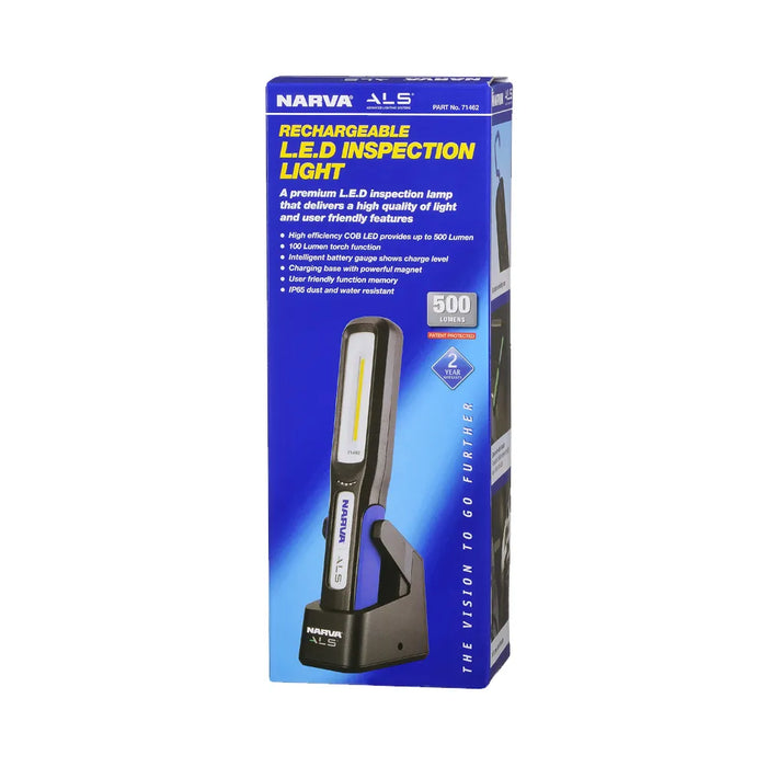 Narva Rechargeable ALS L.E.D Inspection Light 500 Lumens - 71462 - Superstart Batteries