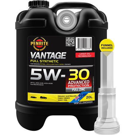 Penrite Vantage Fully Synthetic 5W-30 20L Engine Oil - VANFULL5W30020 ...