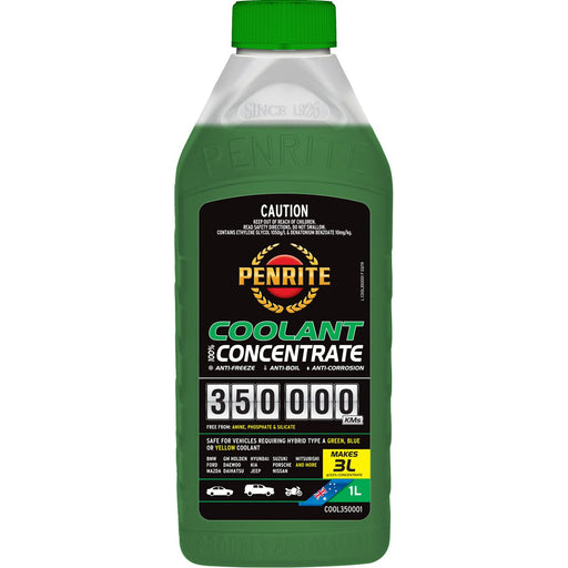 Penrite 350k km Concentrate Green Coolant 1L - COOL350001 - Superstart Batteries