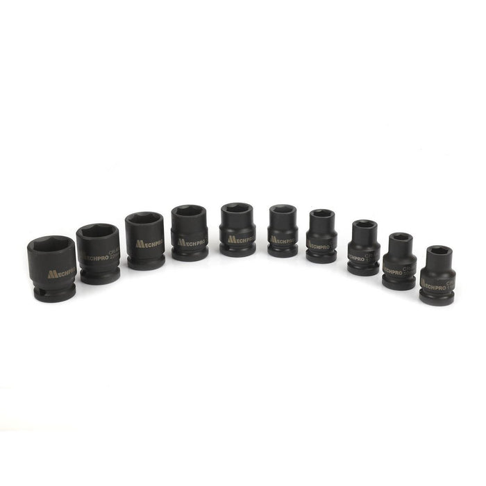 Mechpro Blue 10 Piece Impact Socket Set – 1/2Inch Drive – MPBSK138K