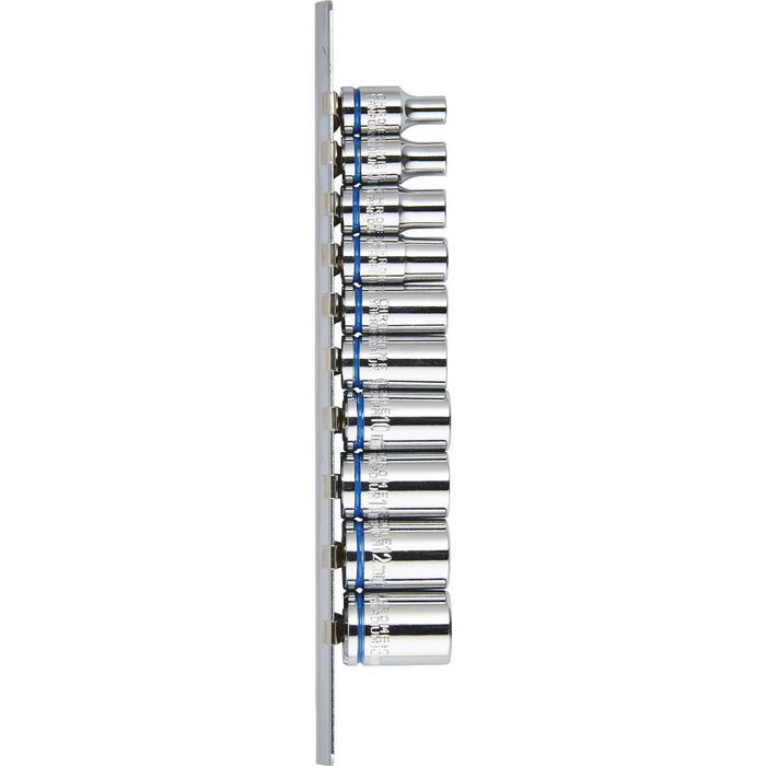 Mechpro Blue 10 Piece Socket Rail Set Metric 1/4In Drive – MPBSK114K