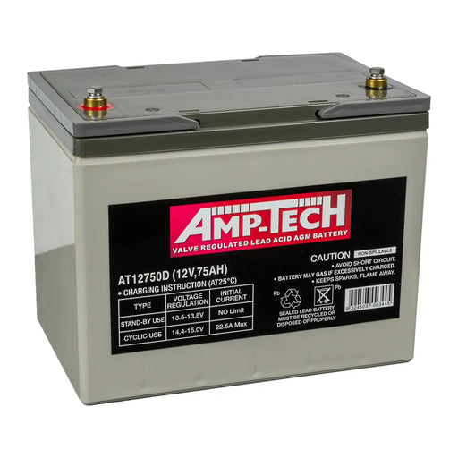 Amptech AT12750D Deep Cycle AGM Battery 75AH - Superstart Batteries