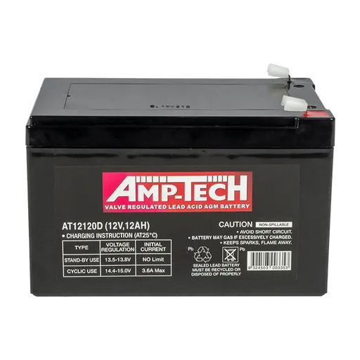 AMPTECH AT12120D 12v 12AH AGM Battery - Superstart Batteries