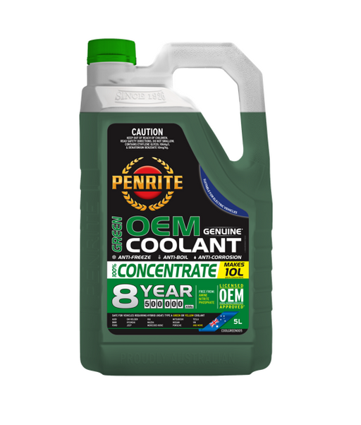 Penrite OEM Green Concentrate Coolant 5L - COOLGREEN005 - Superstart Batteries