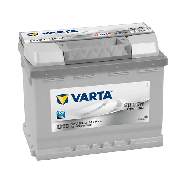 Varta D15 Silver Dynamic Battery - 610 CCA 63Ah - Superstart Batteries