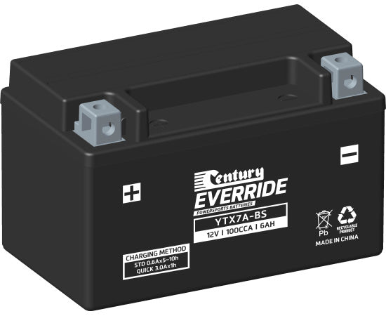 Century YTX7A-BS Hi Performance AGM Battery 100 CCA 6 AH - Superstart Batteries