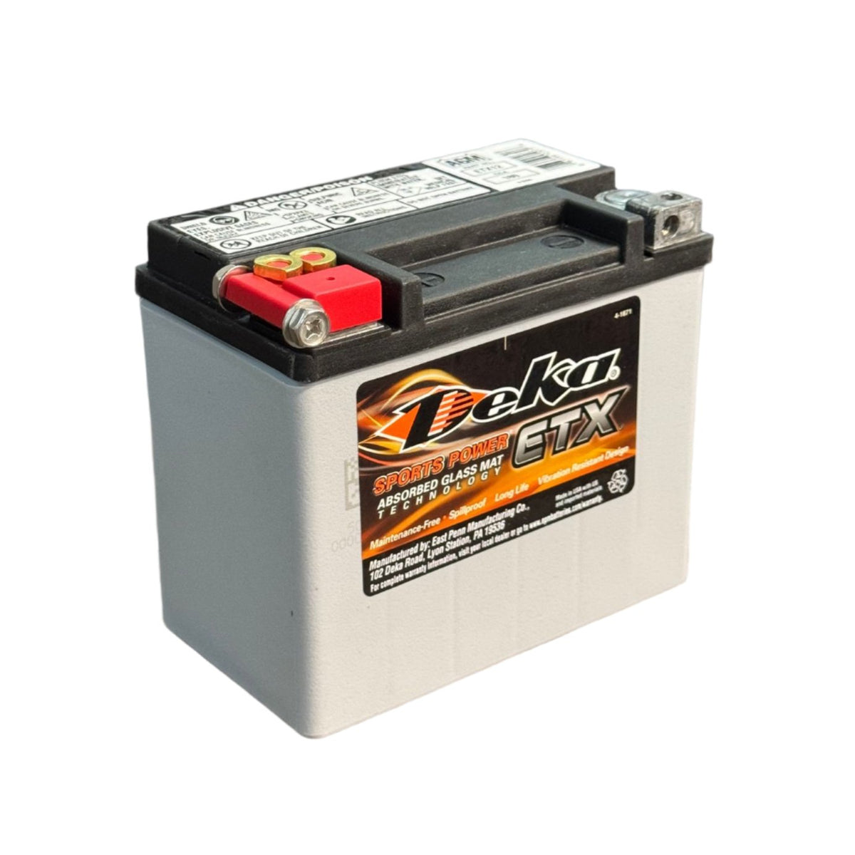 Deka ETX12 AGM Motorbike Battery 12V 290CCA — Superstart Batteries