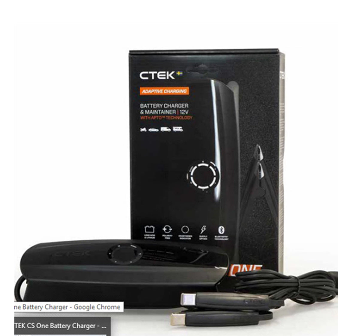 CTEK 40-333 APTO CS One Battery Charger 12V Revolutionary Adaptive cha ...