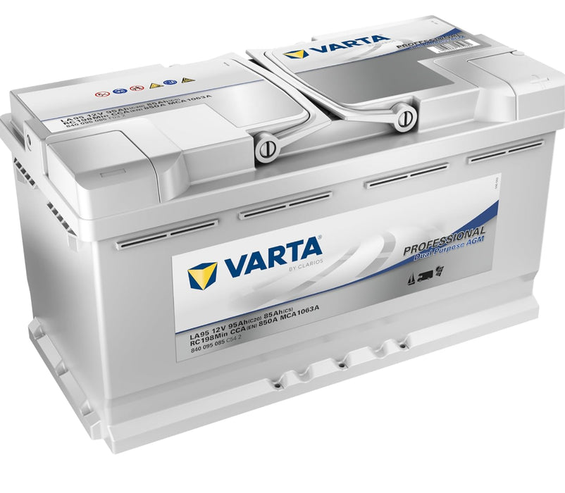 VARTA LA95 Dual Purpose Deep Cycle AGM Battery, 95Ah, 850 CCA, German Made - Superstart Batteries