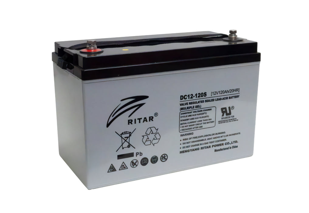 RITAR DC SERIES DC12-120S(RA12-120SD) 12V 120AH AGM DEEP CYCLE BATTERY - Superstart Batteries