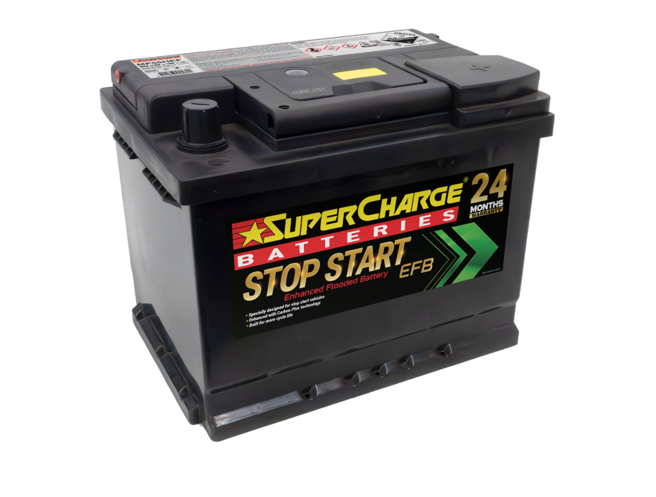 Supercharge MF55HEF EFB Stop-Start Battery, 12V 660 CCA - 24-Month ...