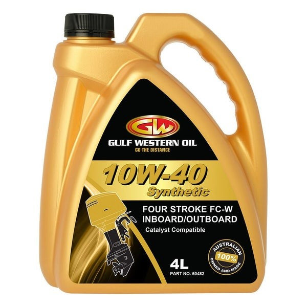 Gulf Western SEMI SYNTHETIC 4-STROKE OUTBOARD OIL 10W-40 - 4L 60482 - Superstart Batteries