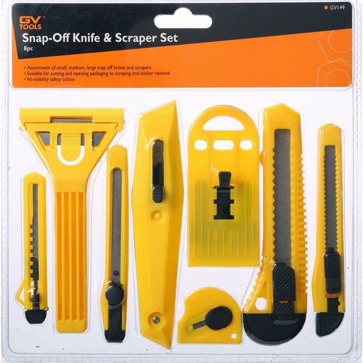 GV Tools Snap-Off Knight and Scraper Set 8 Piece - GV149 - Superstart Batteries