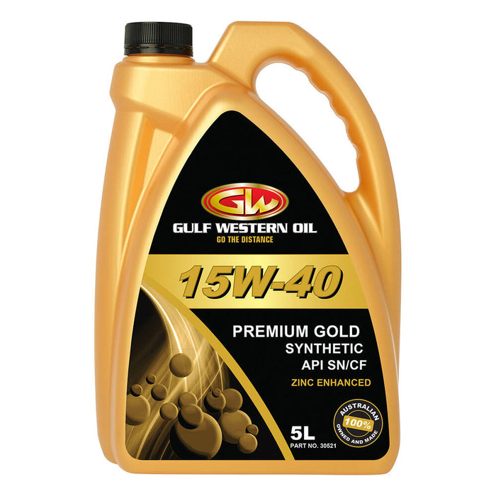 Gulf Western PREMIUM GOLD 15W/40 - SL/CF4 - 5L 30521 - Superstart Batteries