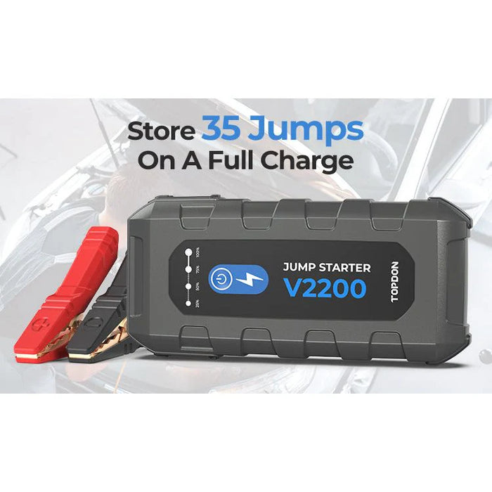 TOPDON V2200 2200A Jump Starter, Power Bank, 12V Car Starting Device - Superstart Batteries