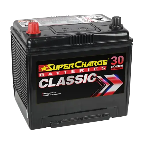 SUPERCHARGE 55D23R BATTERY 560 CCA 30 MONTHS WARRANTY (RIGHT HAND)