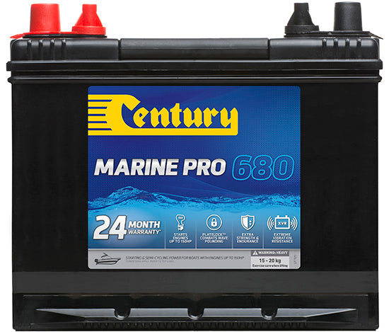 NS70M MF Century M24MF Century Marine Pro 680 Battery 680 CCA | 850 MCA | 78 AH 24 MONTHS WARRANTY