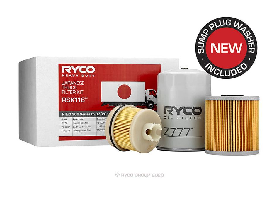 RSK116 Ryco Service Kit HINO 300 Series to 07/2011 (N04C)