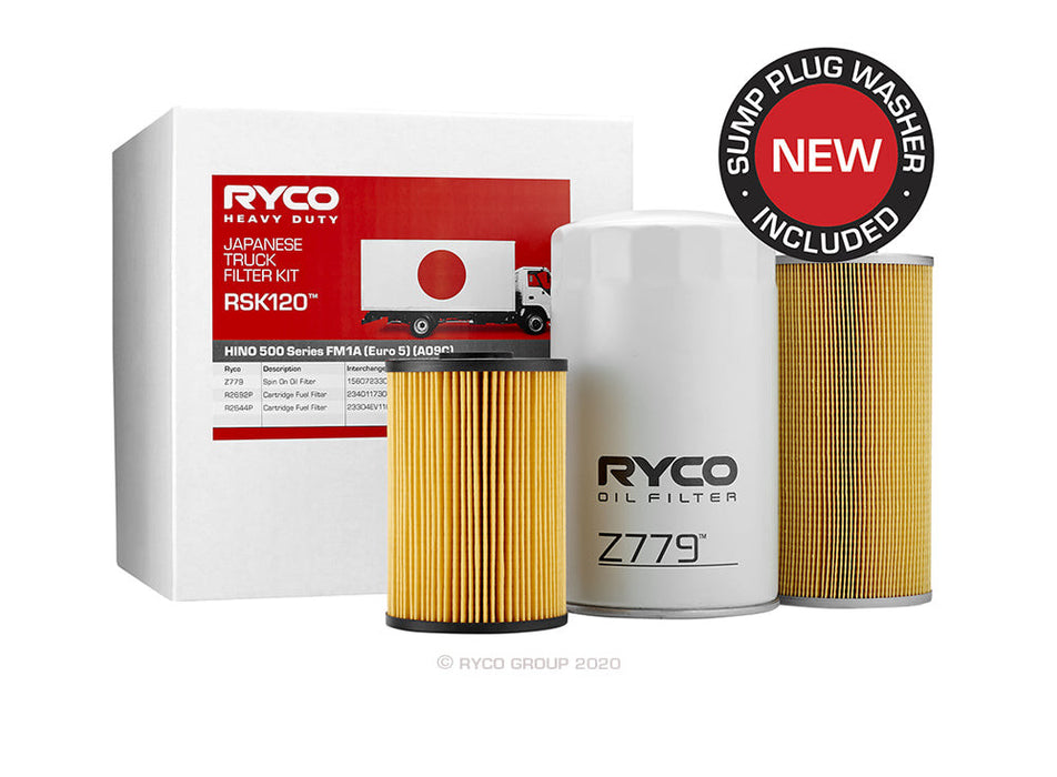 RSK120 Ryco Service Kit HINO 500 Series FM1A (Euro 5) (A09C)