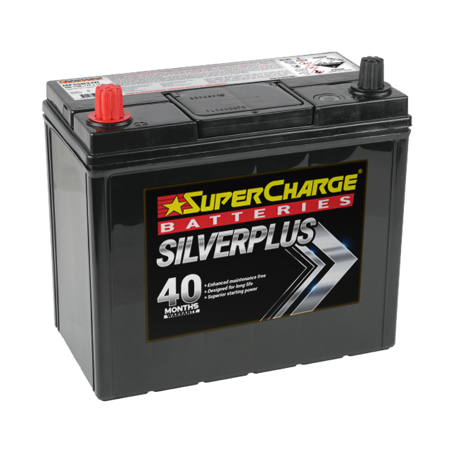SUPERCHARGE NS60 BATTERY 480 CCA 40 MONTHS WARRANTY SMALL POST (RIGHT HAND)