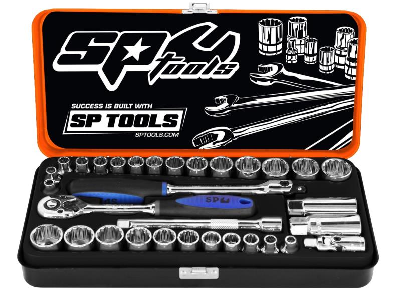 SP Tools SP20200 3/8"DR SOCKET SET - METRIC/SAE - 32PC, SIZES: 12 POINT  Superstart Batteries.