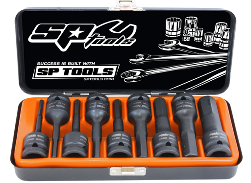 SP Tools SP20375 SP Tools S/SET IMPACT 1/2 DR INHEX 9 PCE SAE  Superstart Batteries.