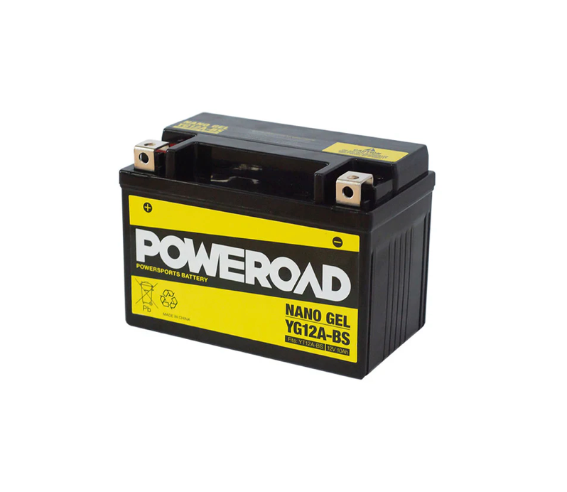 Poweroad Nano Gel Motorbike Battery 12V 10Ah - YG12A-BS - Superstart Batteries