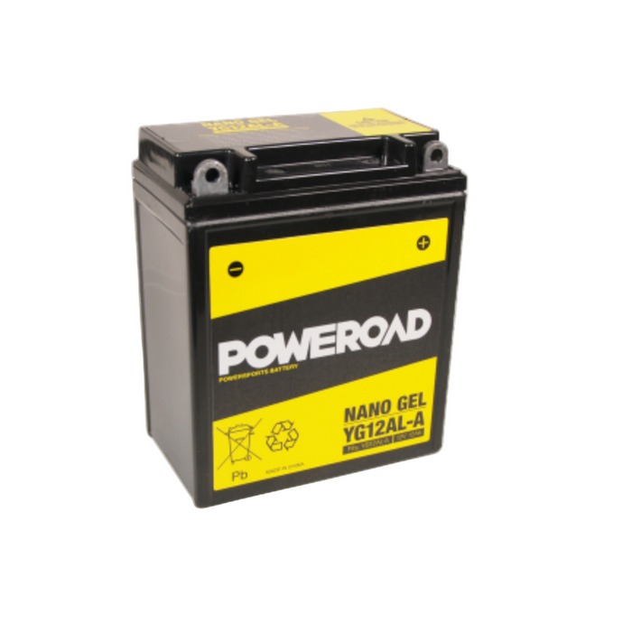 Poweroad Nano Gel Motorbike Battery 12V 12Ah - YG12AL-A - Superstart Batteries