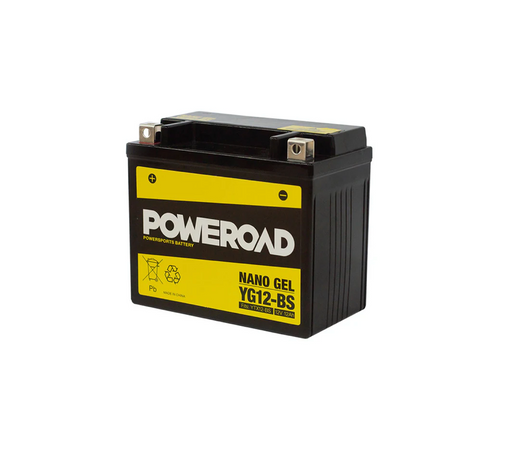 Poweroad Nano Gel Motorbike Battery 12V 12Ah - YG12-BS - Superstart Batteries